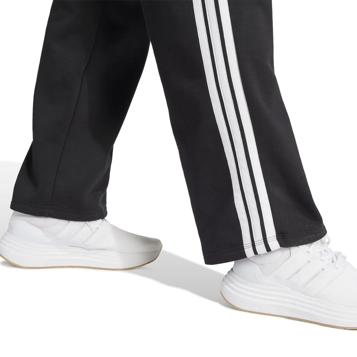 Adidas Donna Essentials 3-Stripes Open Hem Fleece Pants