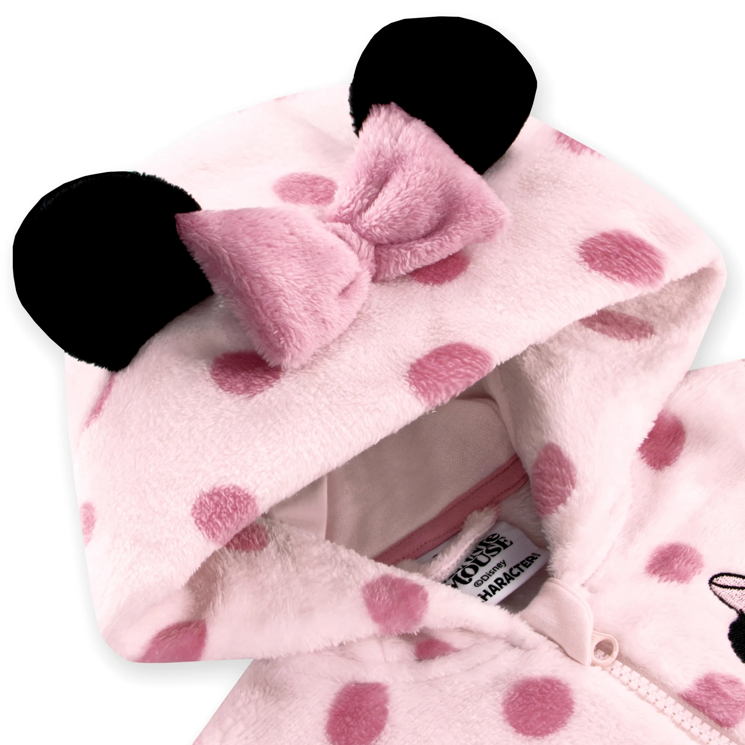 Disney Pigiama Intero Minnie Mouse, Pigiama Bambina Pile, Pigiama Inter Topolina con Orecchie 3D
