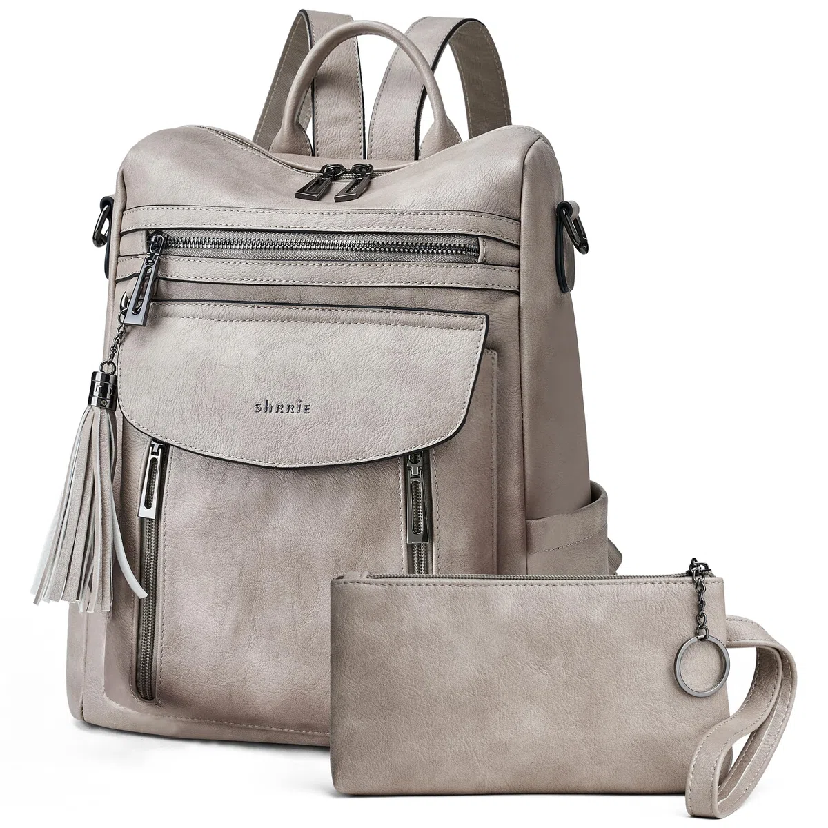 Shrrie Zaino per le donne moda in pelle Zaino, Borsa Designer Zaino da viaggio Borsa a spalla convertibile con