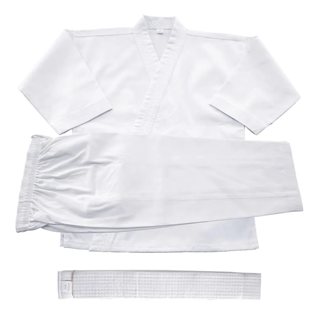 Tuta Taekwondo Bambini Unisex a Manica Lunga Uniforme Professionale per Taekwondo Arti Marziali Karate Judo