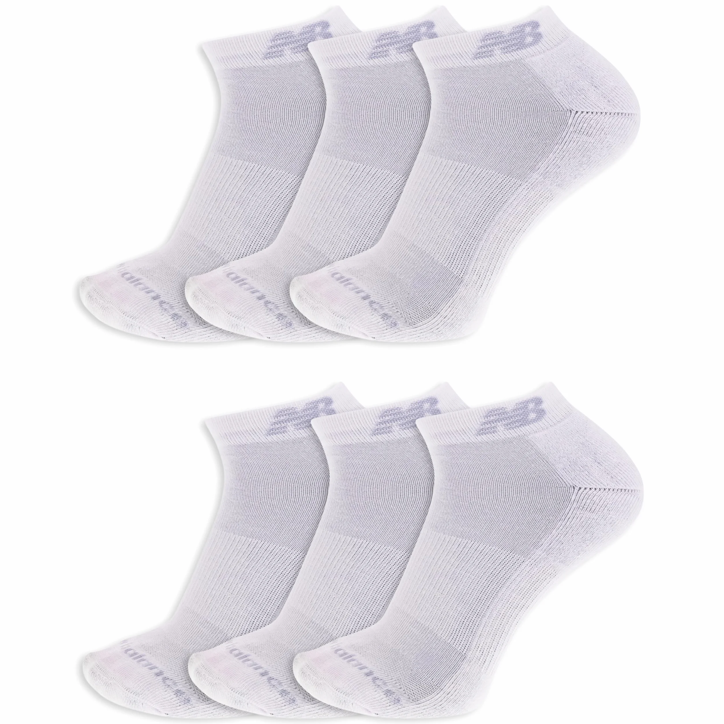 New Balance Performance Cushioned Low Cut Socks - 6 & 12 Pairs - Moisture Wicking Taglio basso, 6 paia Unisex - Adulto