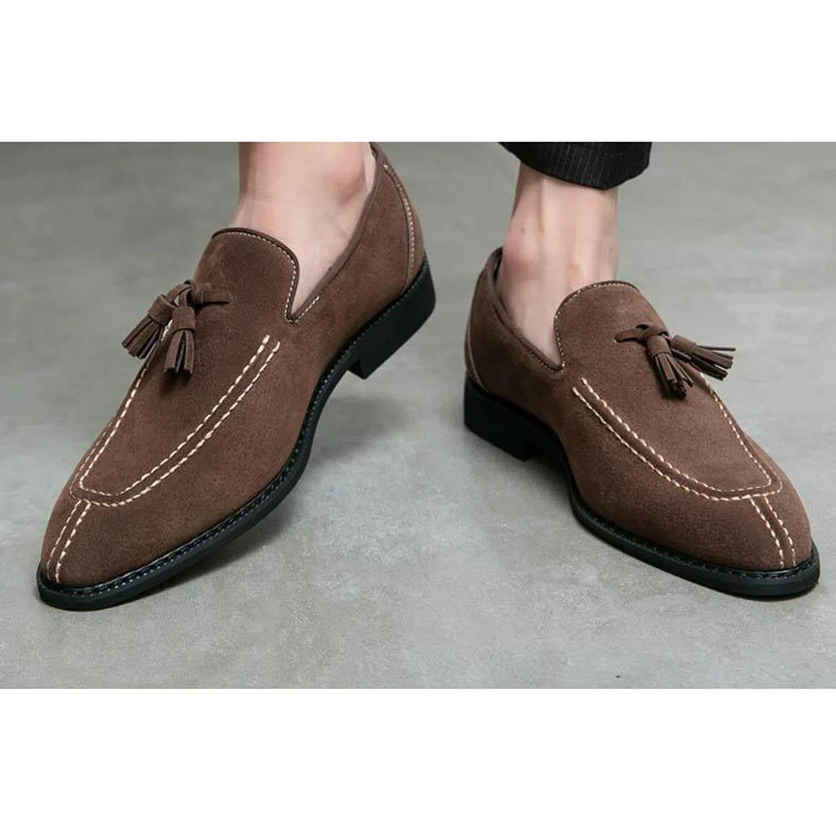Mocassini da Uomo Eleganti, Slip-On Formali Smoking Ballo Matrimonio Lavoro