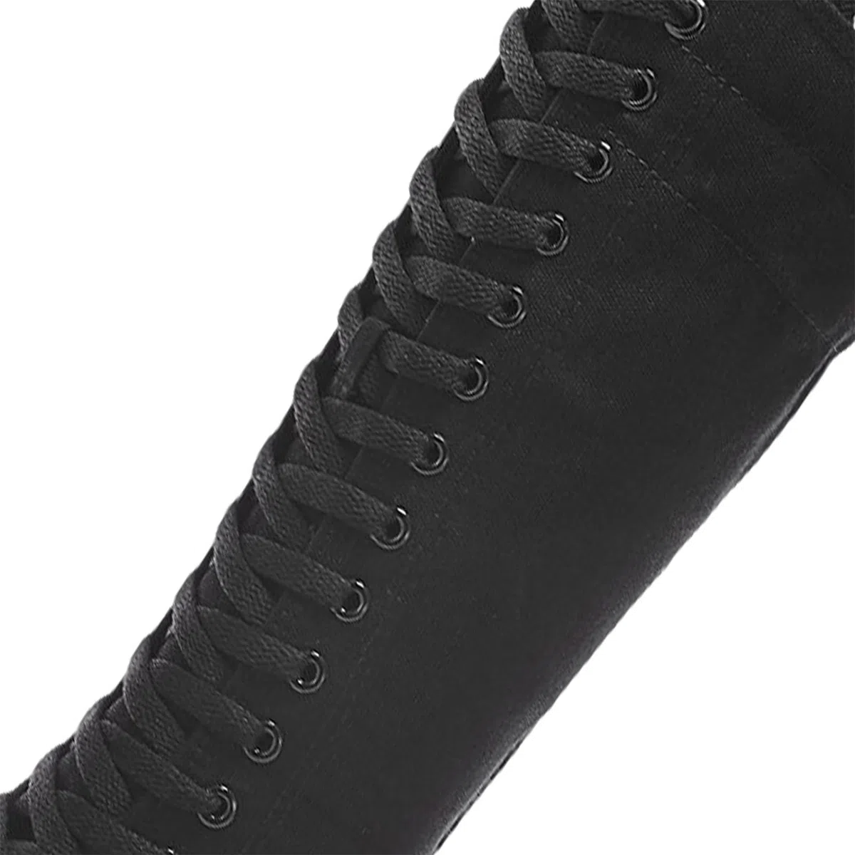 ANUFER Ragazze Donna Al Ginocchio Stivali di Tela Lacci Zip Piatto Scarpe Sportive