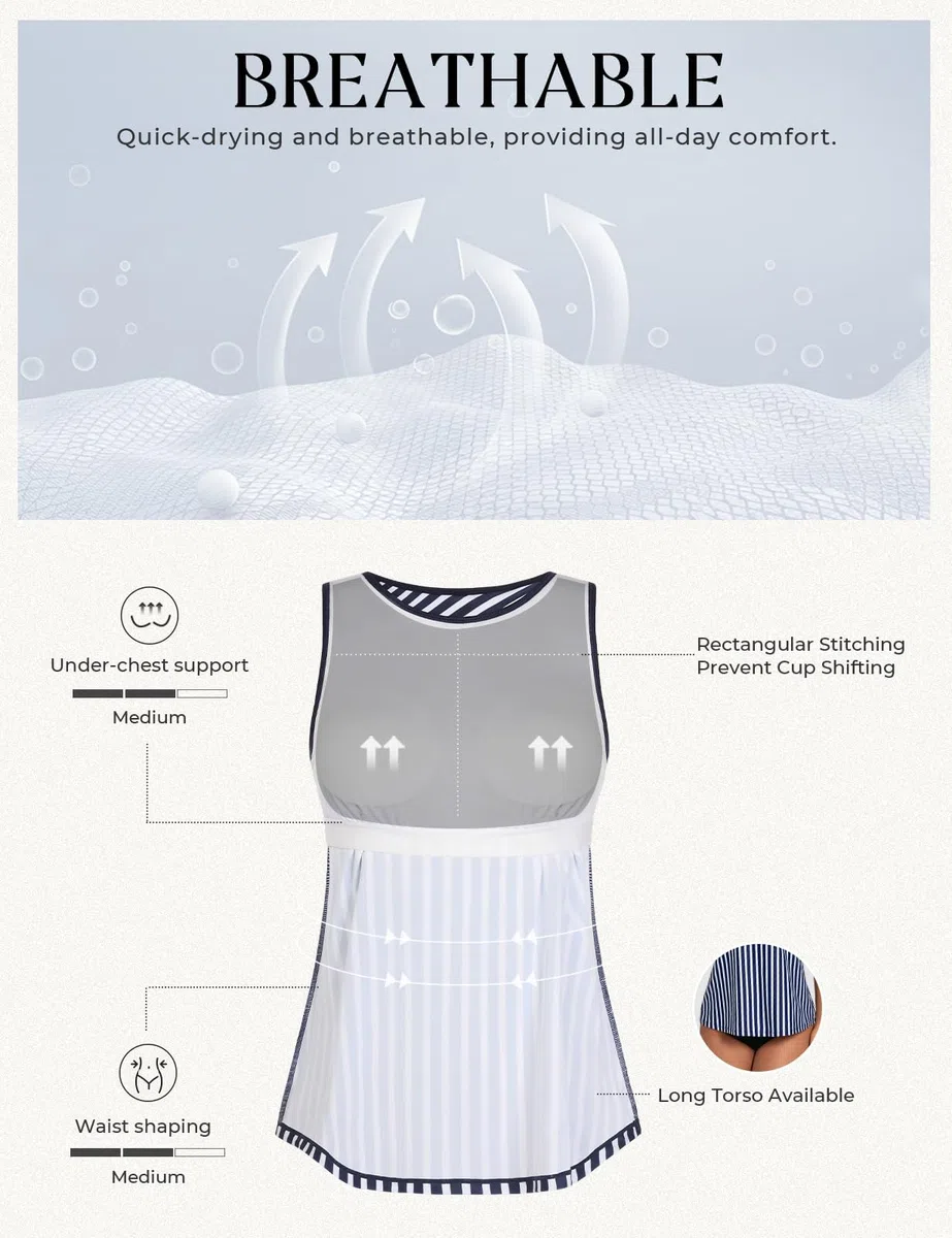 Hanna Nikole Tankini Top da donna singolo, costume da bagno da donna, senza parte inferiore, top sportivo da bagno da donna