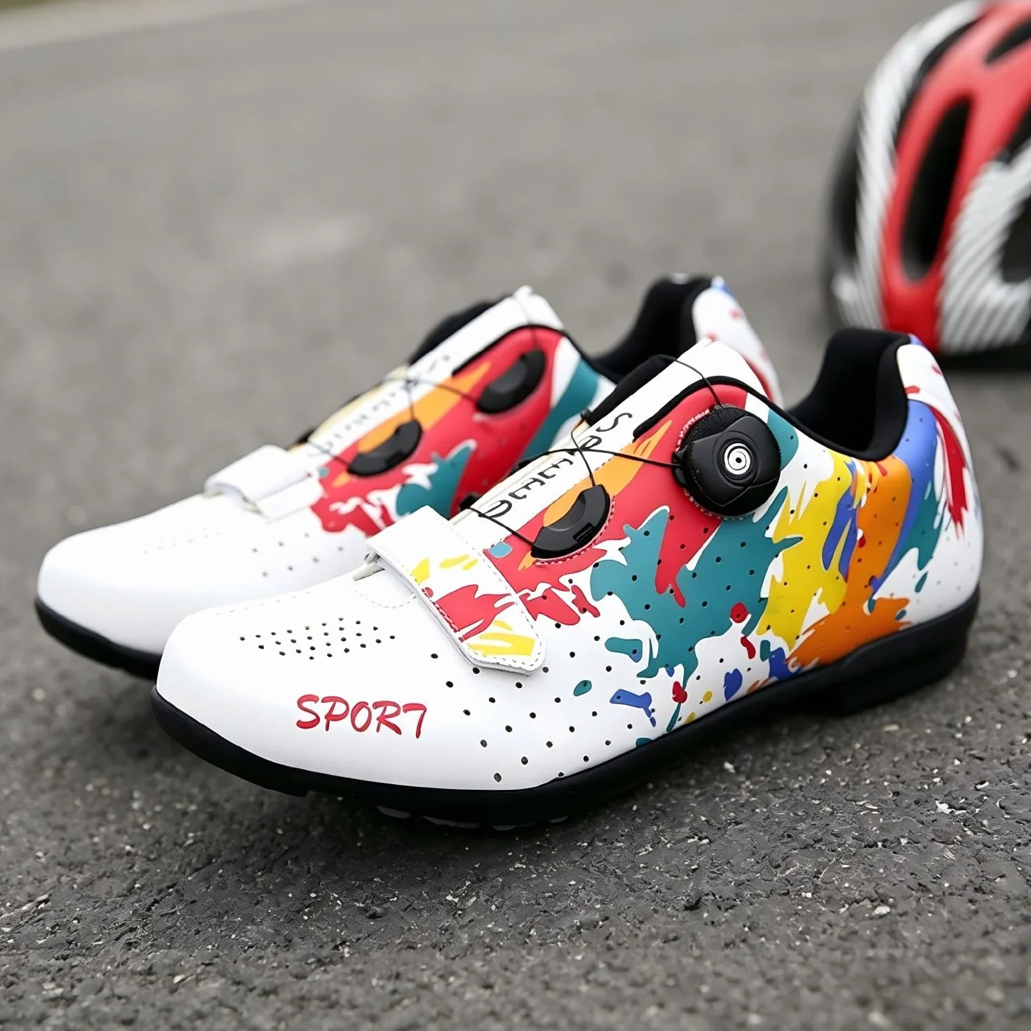 Scarpe Ciclismo Strada Uomo, Scarpe da Ciclismo da Unisex, MTBScarpe da Bicicletta, compatibili con Pedale SPD-SL e Installazione Compatibile SPD/Look KEO Cleats 36-47
