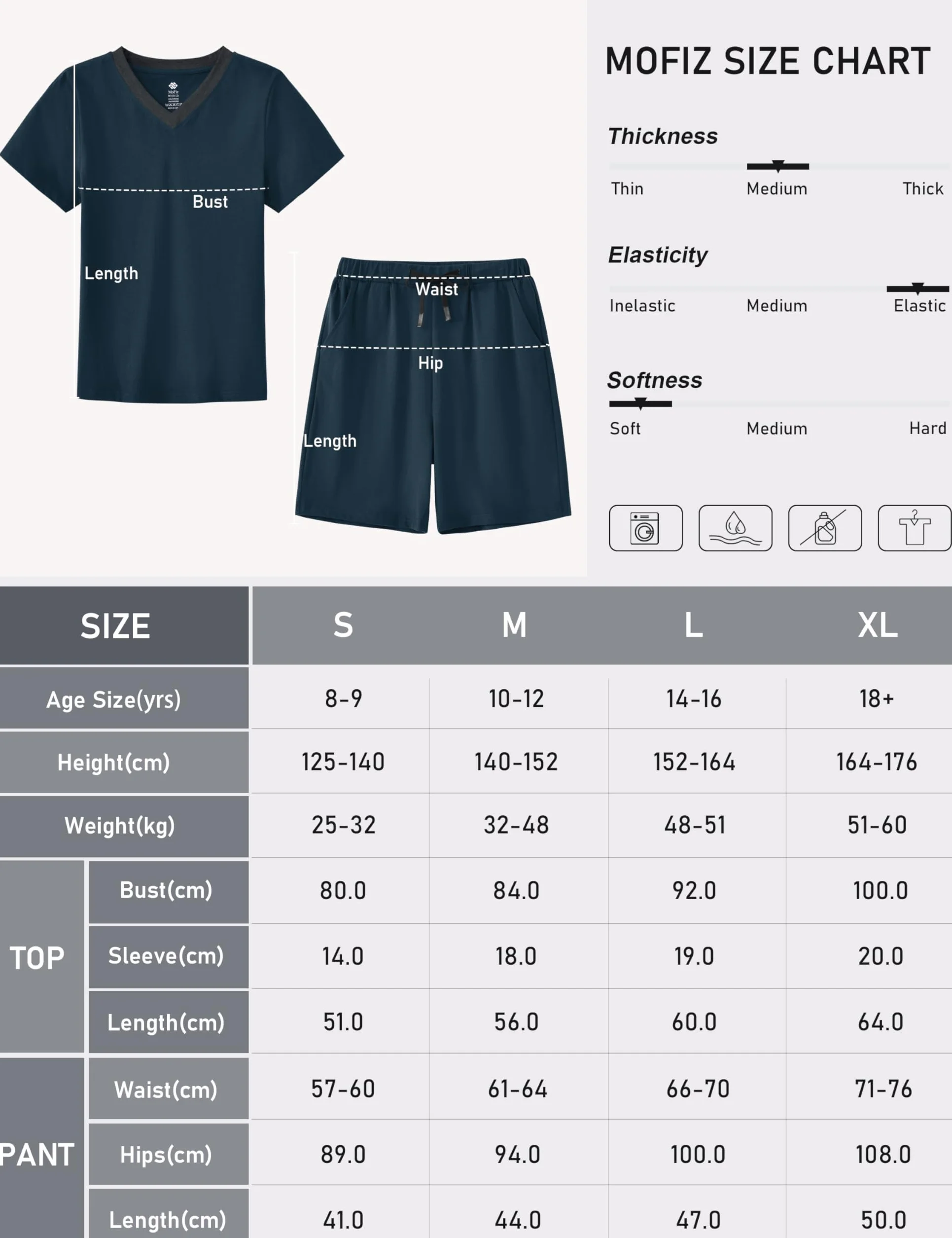 MoFiz Pigiama Ragazzo Cotone Estate Set di Pigiami Due Pezzi con Scollo a V Manica Corta Maglie Pigiama e Pantaloncini Bambini e Ragazzi 8-18 Anni