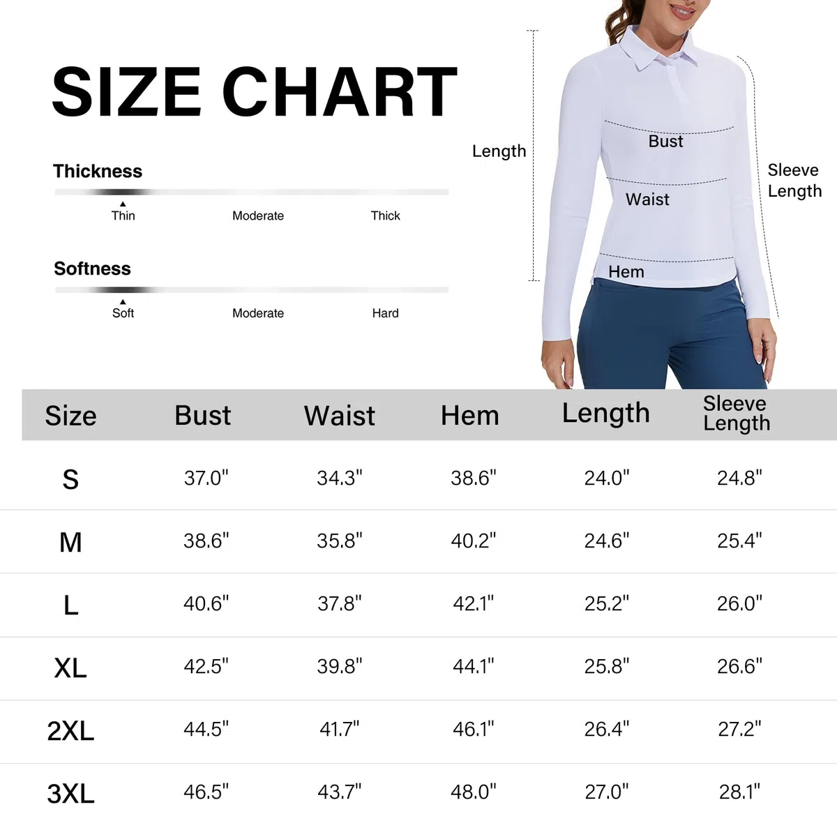 M MOTEEPI Sun Shirts - Polo da donna con protezione UV, con 3 bottoni, leggera