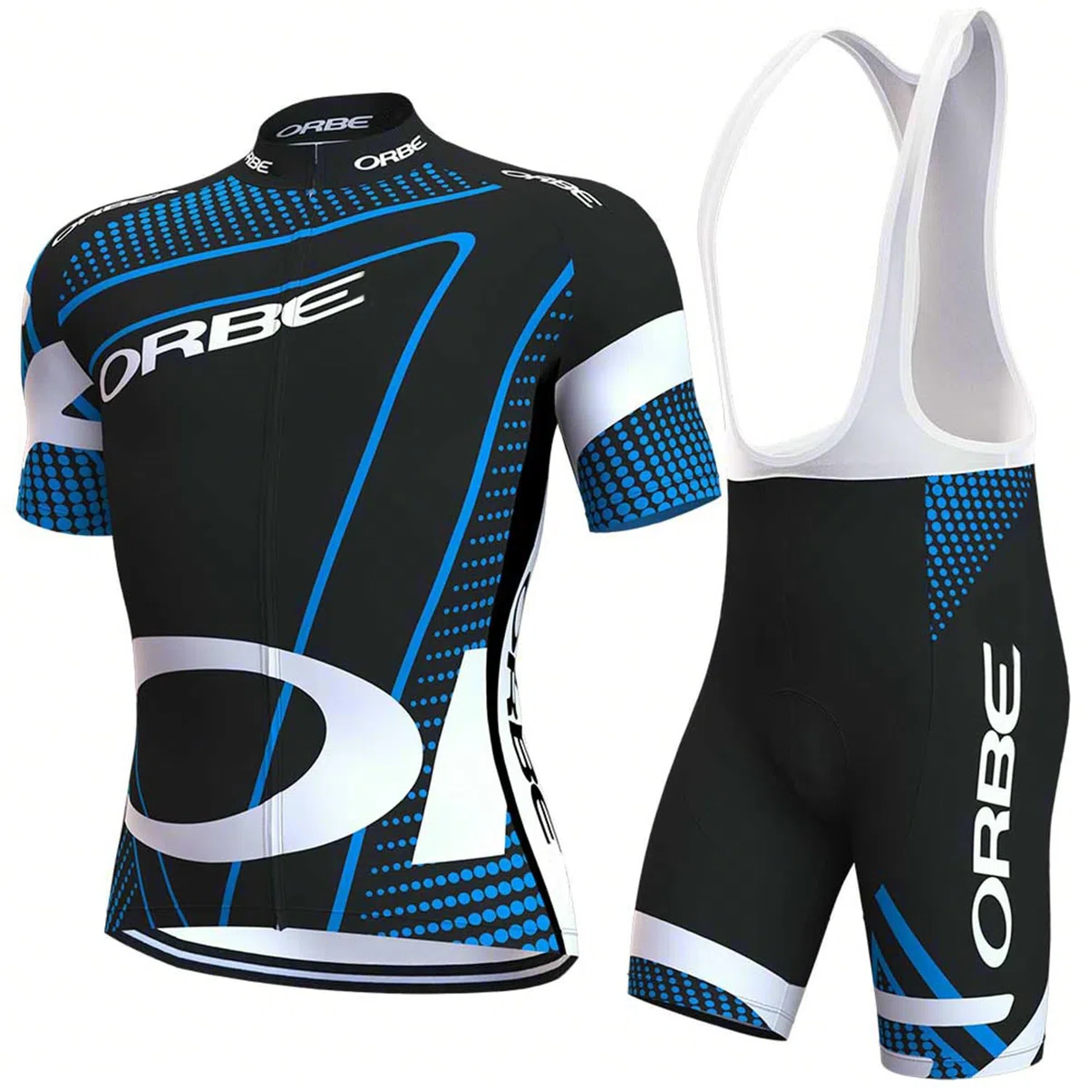 Salopette da Ciclismo Uomo, Tuta Bicicletta Traspirante e Confortevole con Imbottitura 4D Abbigliamento Estivo Sportivo per Ciclisti