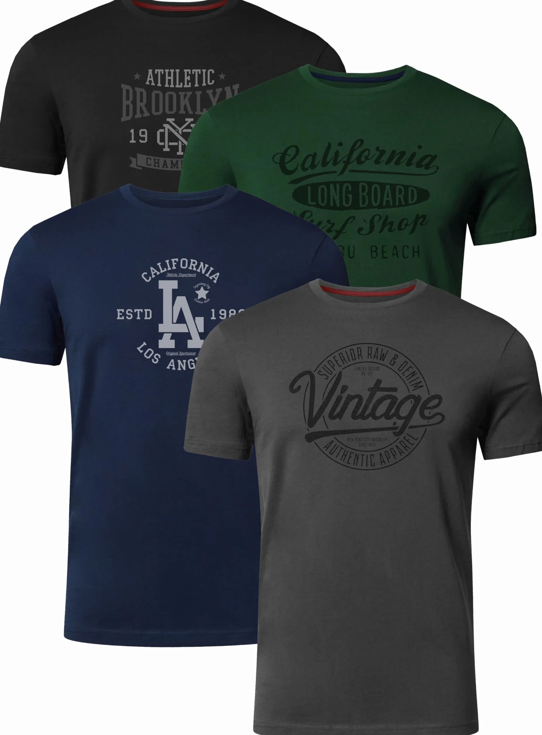FULL TIME SPORTS 4 T-Shirt Uomo Stampate, Manica Corta, 100% Cotone, PRINT-001