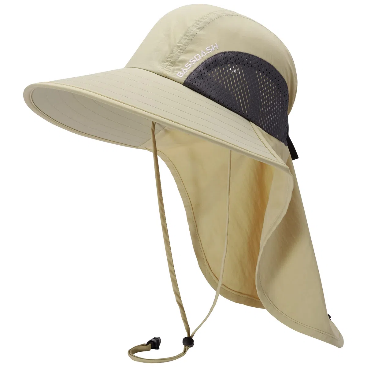 Bassdash Cappello da Sole Unisex UPF 50+ Cappello da Pesca Idrorepellente Tesa Larga con Ampia Protezione del Collo Coda di Cavallo Uomo Donna