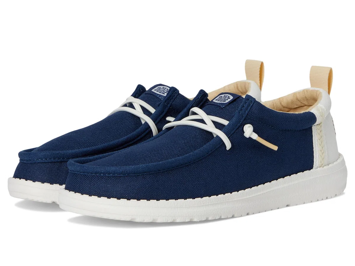 HEYDUDE Wally Summer Linen (Little Kid/Big Kid) MocassinoBambini e Ragazzi