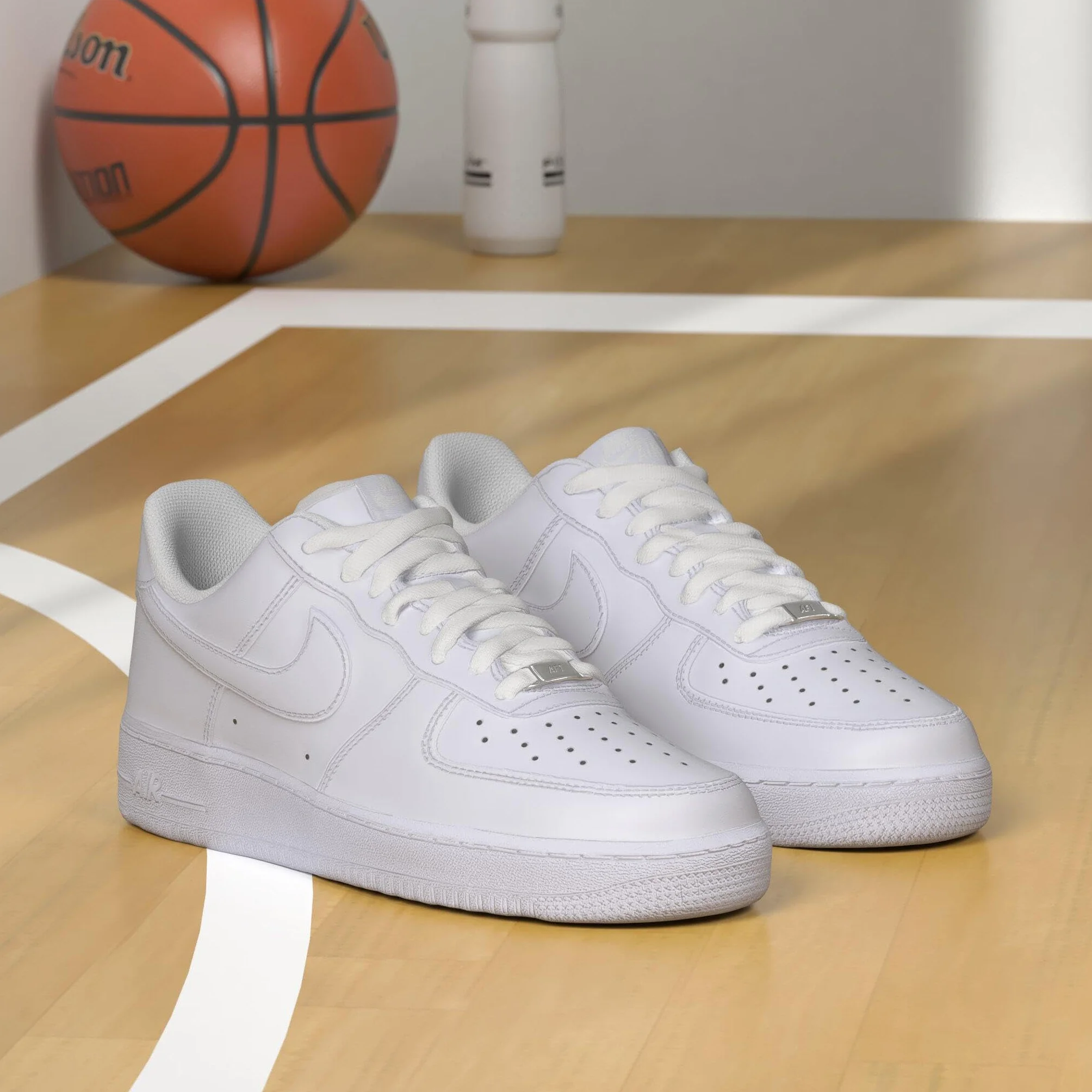 Nike CW2289-111 Air Force 1 Mid '07 Uomo, White/White EU 41