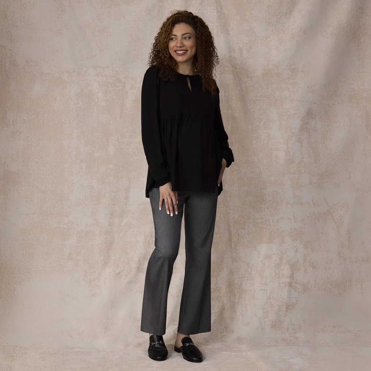 Motherhood Maternity - Maternity Comfortable Super Stretch Over The Belly Skinny Casual Dress Pant for Work Xs-3x, Pantaloni Casual Chic Donna
