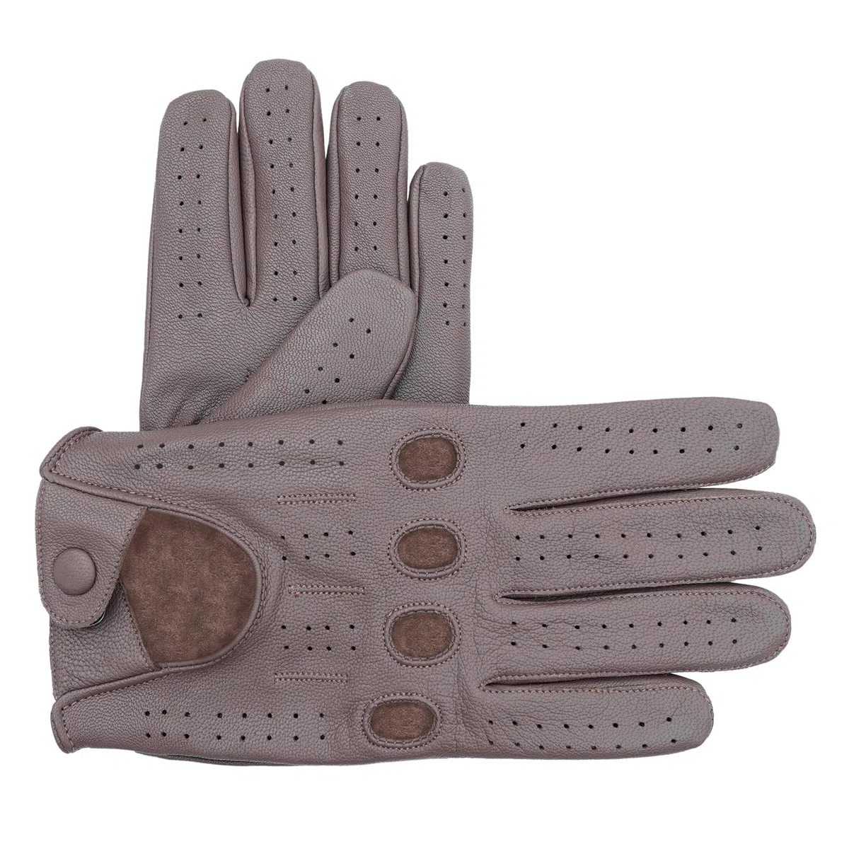 Leatherick Driving Gloves Men - Guanti da guida morbidi e perforati con fori per la respirazione delle nocche, ideali per la vita all'aria aperta e i viaggi