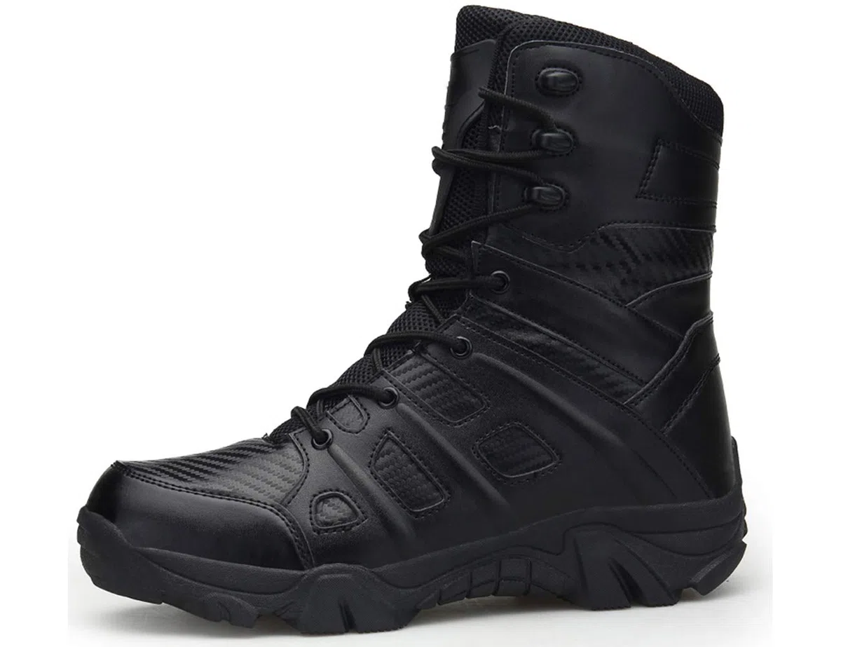 5.AA Stivaletti da Uomo Stivali da Trekking Maschili da Esterno Stivali Militari da Combattimento Tattici Stivaletti da Lavoro Casual Scarpe Stringate