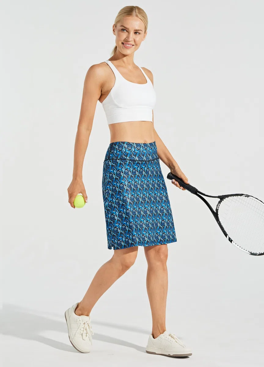 WILLIT Gonne da golf da donna, lunghezza al ginocchio, da tennis, sportive, casual, con protezione UVA