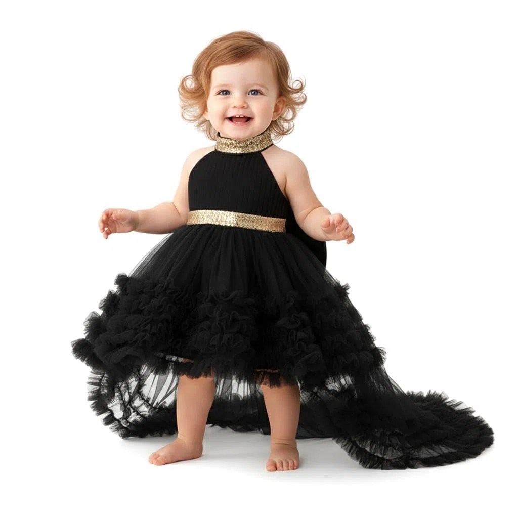 Lito Angels Abito da Principessa per Bambina con Gonna in Tulle a Strati e Fiocco sul Retro, Perfetto per Matrimonio, Festa o Cerimonia