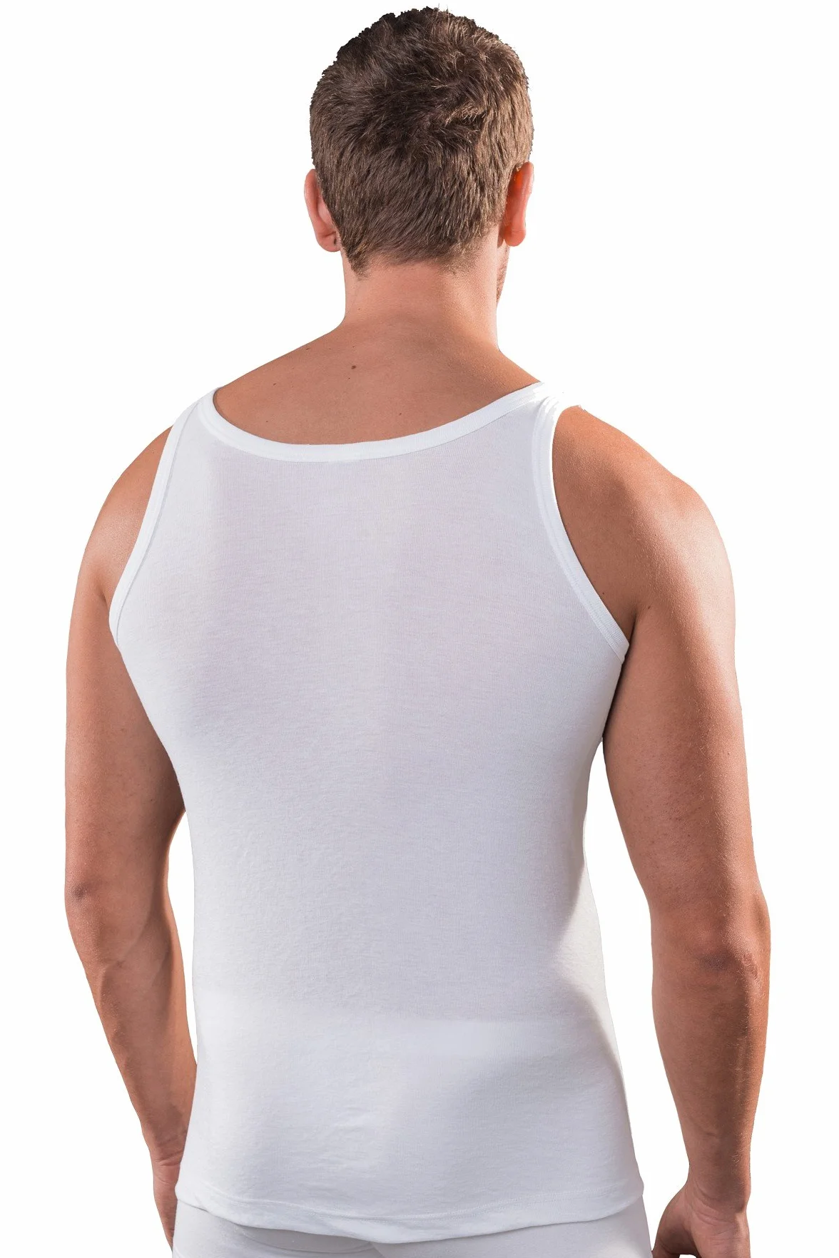 HERMKO 3000 Cannottiera a Coste da Uomo 100% Cotone Biologico, Testata tossicologicamente, Canotta Intima Top Sportivo Franco Fabbrica - Confezione da 5 Pezzi