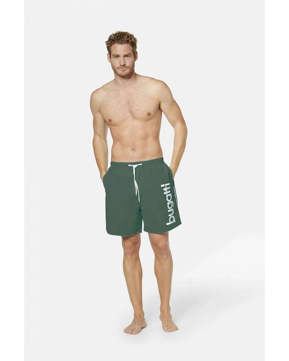 Bugatti® Costume da bagno a pantaloncino, da uomo, colore: nero/blu navy/azzurro
