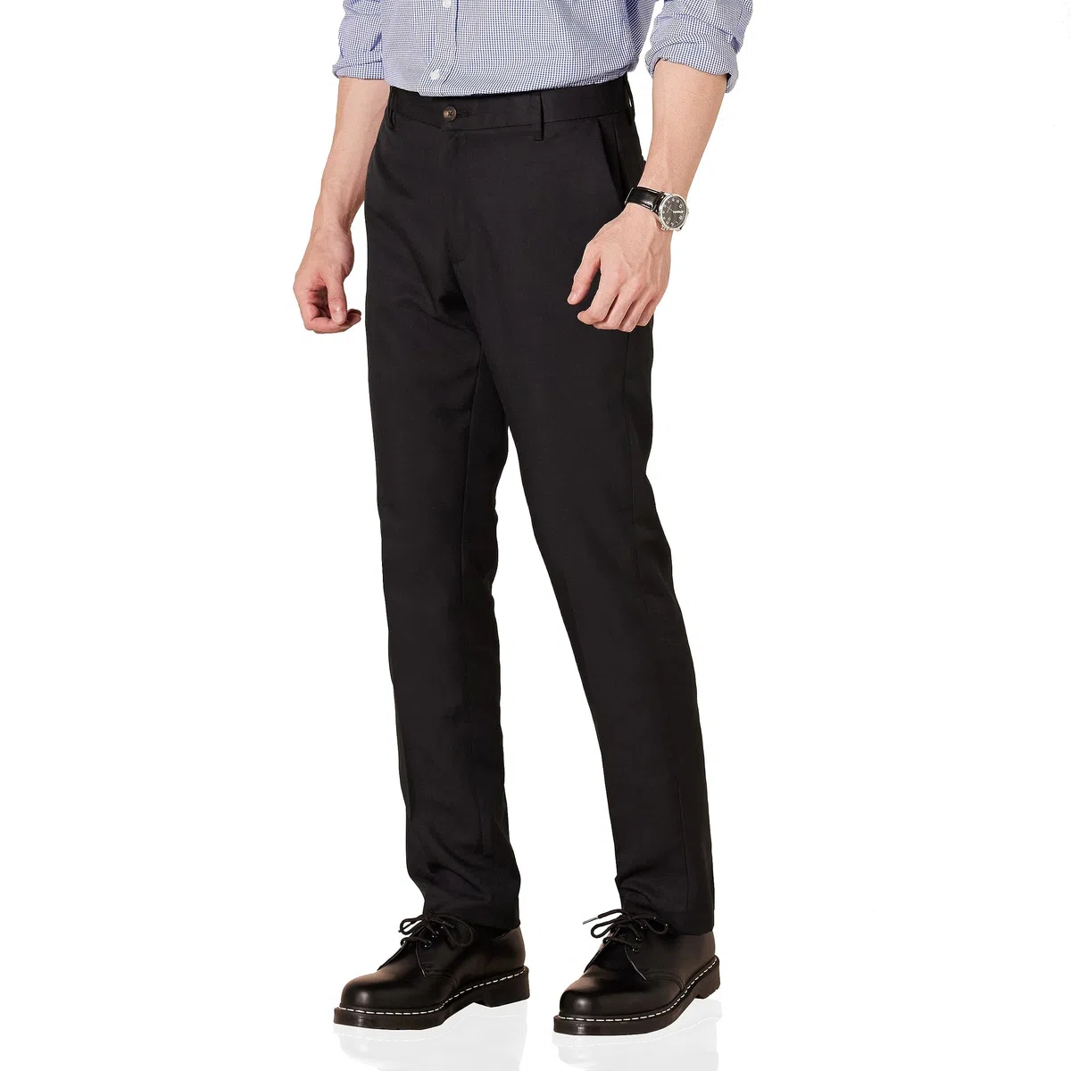 Amazon Essentials Uomo Pantaloni Eleganti Aderenti Piatti sul Davanti