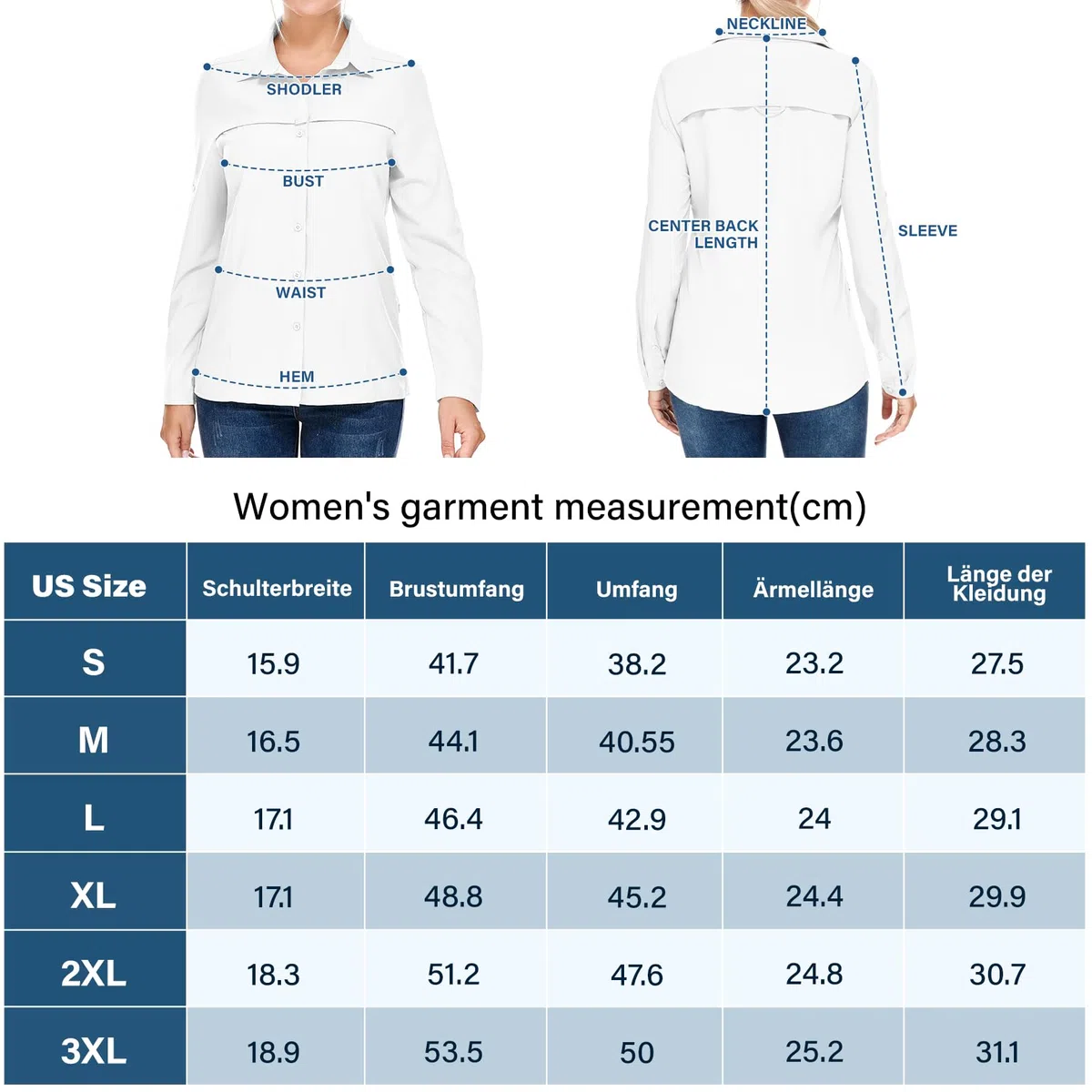 Camicia da donna UPF 50, protezione UV, a maniche lunghe, da donna, traspirante, ad asciugatura rapida, per escursioni, casual, per lo sport, 5077