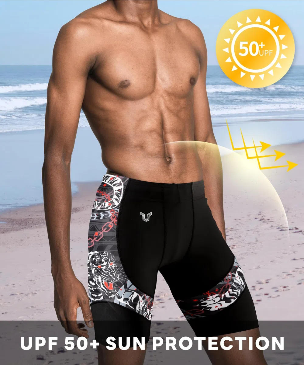 Huge Sports Jammer da Uomo Pantaloncini da Bagno Rash Guard Compression Active Shorts by Beast Layer