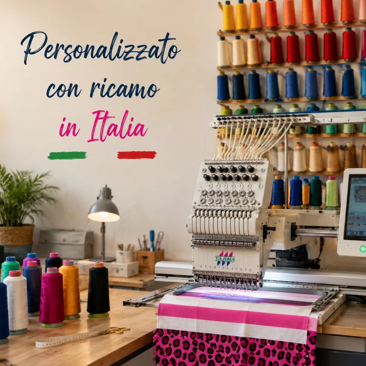Borsa con telo mare personalizzabile con ricamo. Idea regalo per donna. Animalier