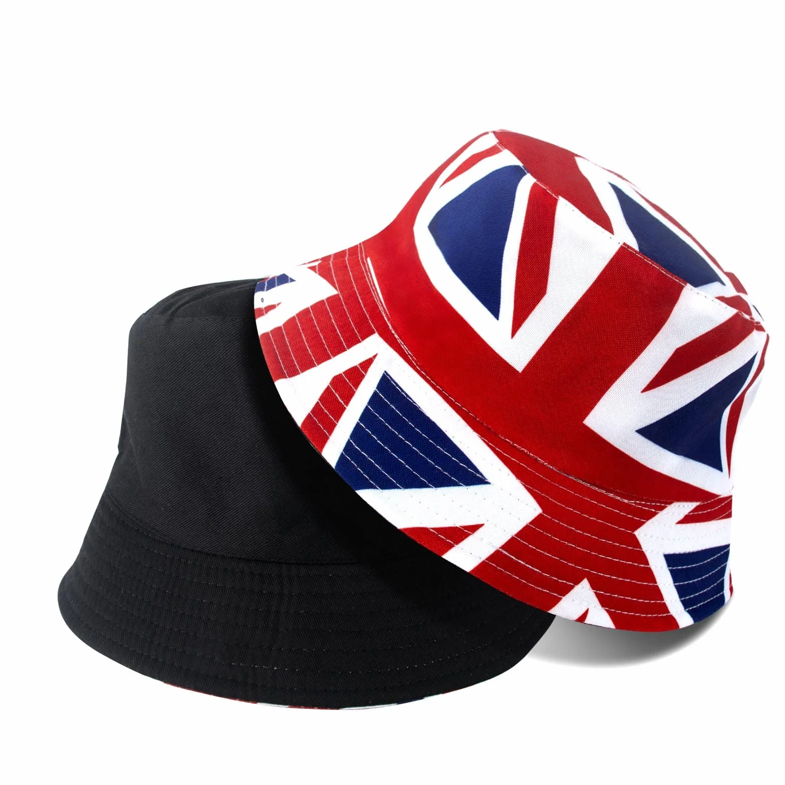 1 cappello da bowler Union Jack da Bowler, cappello a secchiello reversibile su entrambi i lati per l'incoronazione di re Carlo III, cappello da sole resistente allo sbiadimento perfetto per