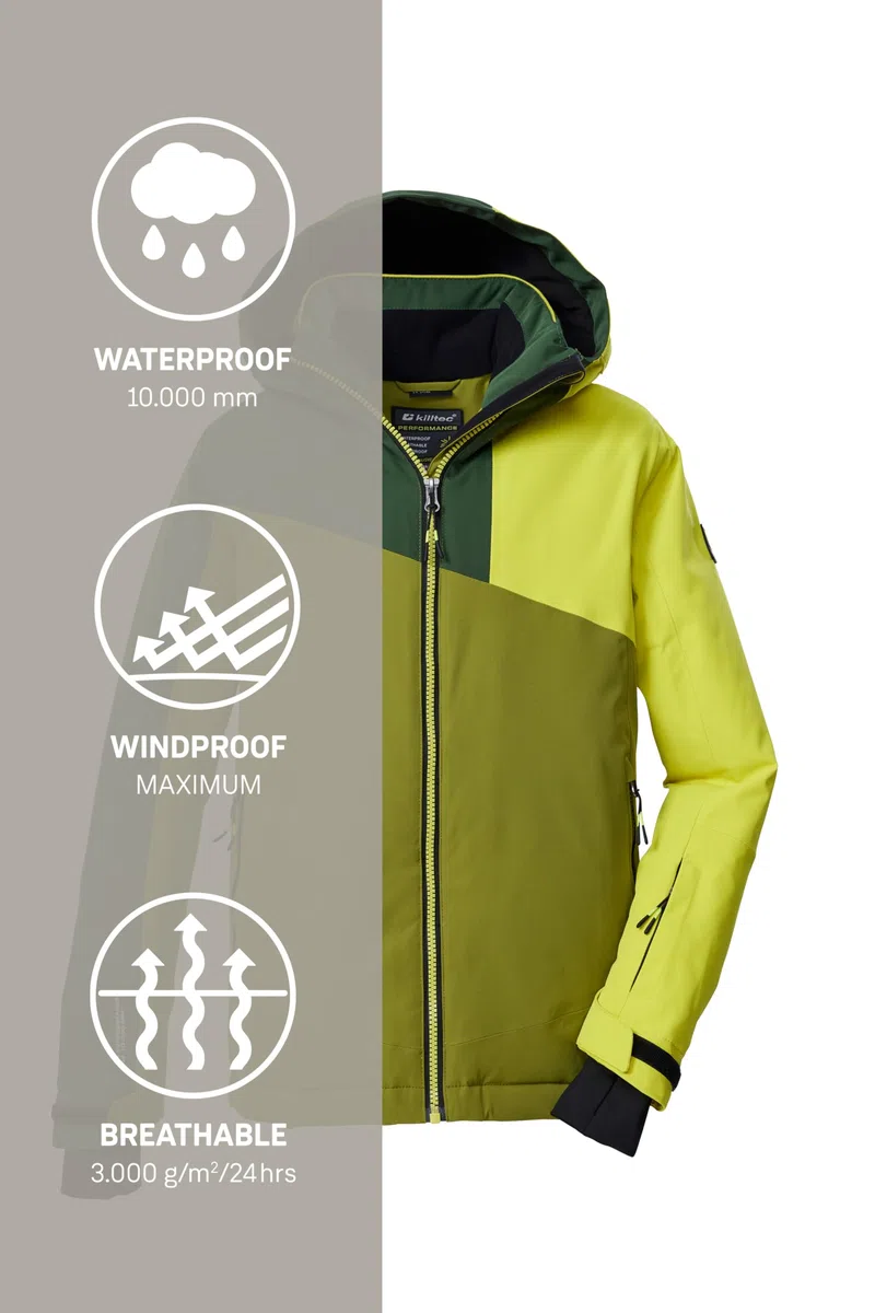 Killtec Ksw 192 Bys Ski Jckt Giacca da sci/giacca funzionale con cappuccio e paraneve Bambini e ragazzi