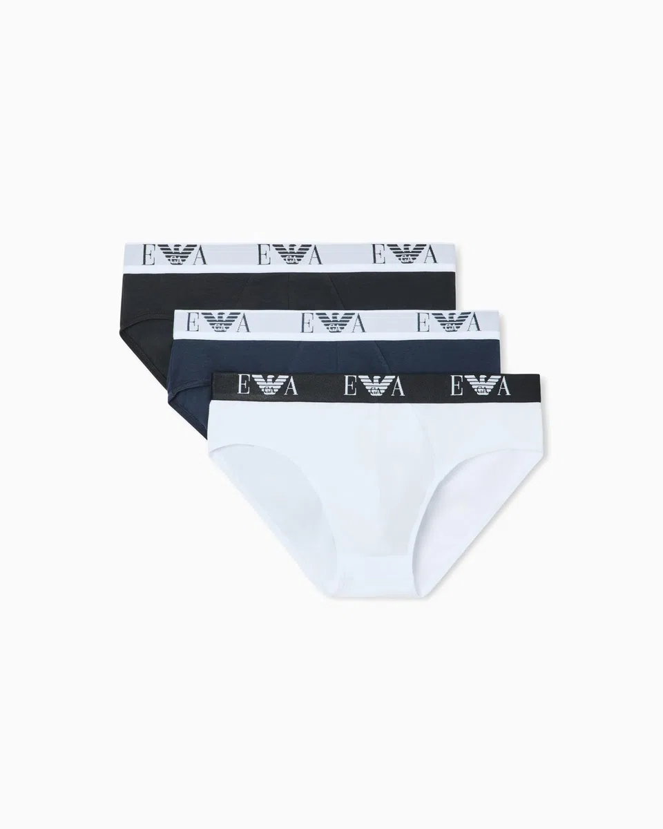 Emporio Armani 3-Pack Brief Mutande da Uomo Uomo