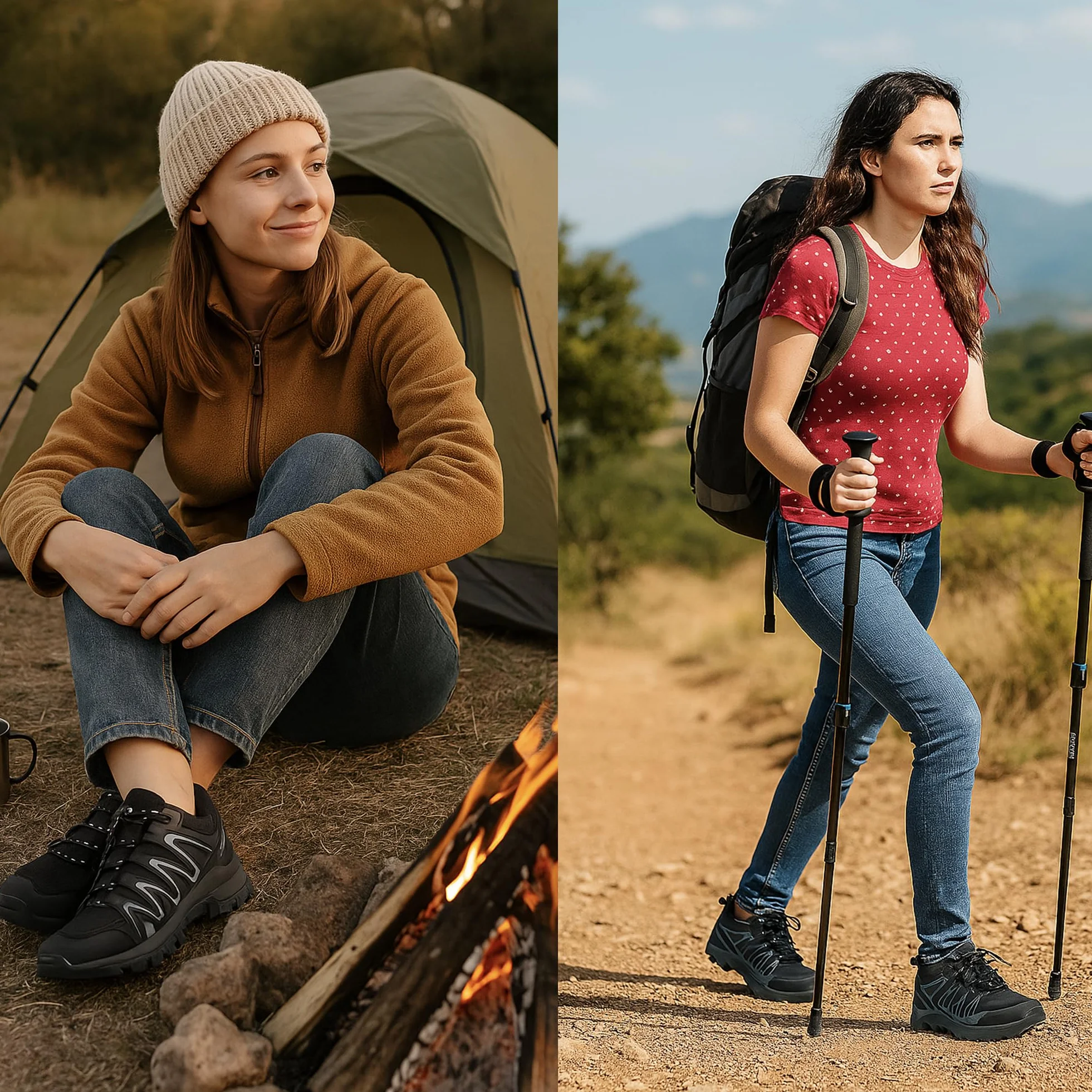 JOMIX Scarpe Outdoor Donna Trekking Sneakers Low Cut Antiscivolo Traspiranti Leggere Scarpe Camminata da Montagna Campeggio Escursioni e Viaggi