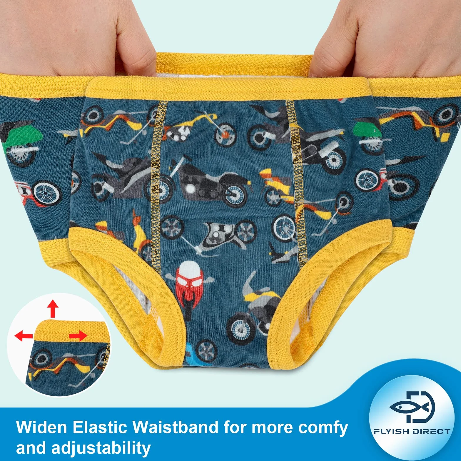FLYISH DIRECT Mutandine di Apprendimento - Confezione da 7 Pantaloni da vasino Traspiranti e Morbidi, Pantaloni da vasino per Bambini a 6 Strati