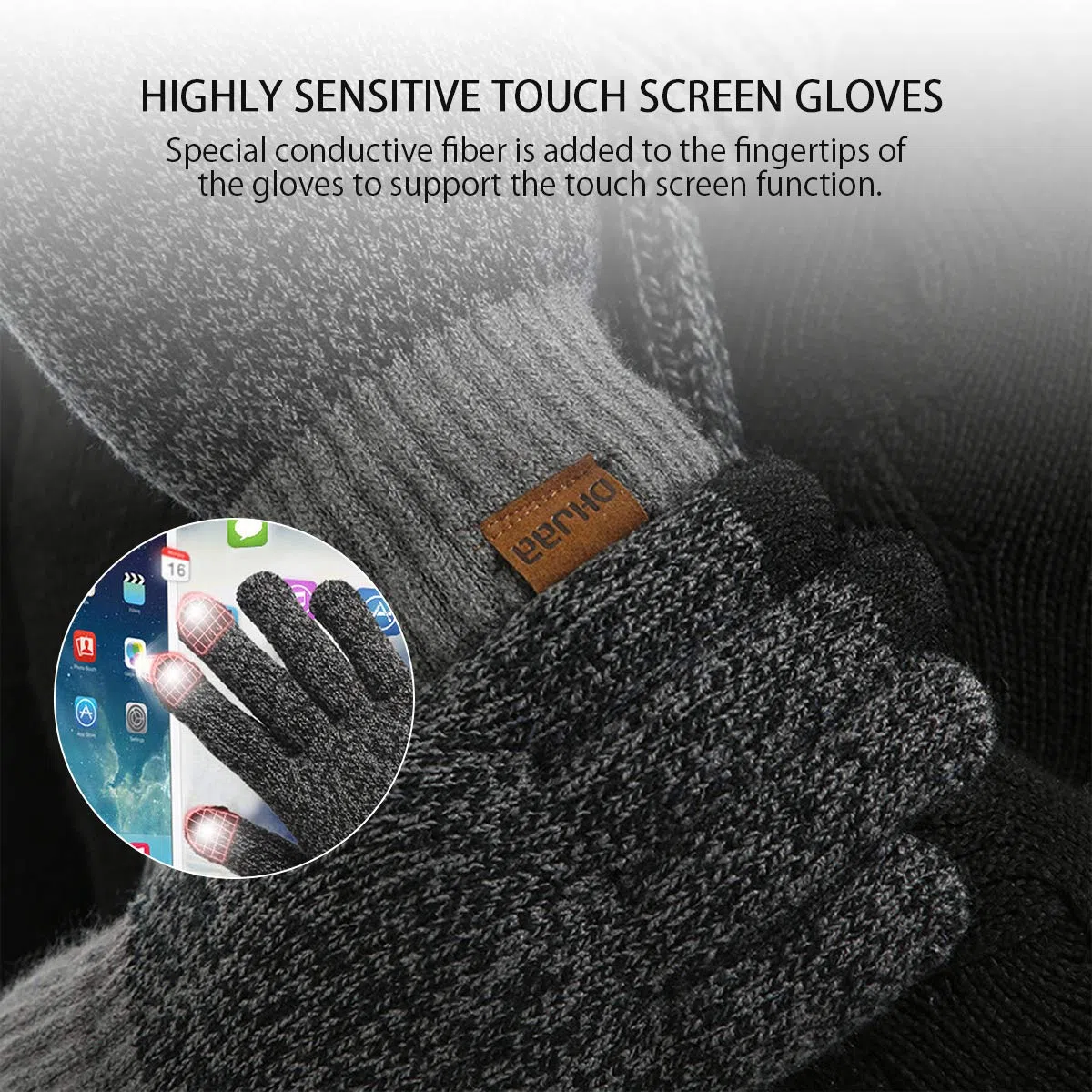 LumiSyne Invernali 3 Pezzo Cappello Sciarpa Guanti Per Uomo Donna Moda Semplice Jacquard Bicolore Guanti Touch Screen Sciarpa Lunga Cappello In Maglia Berretto Beanie Ispessita e Morbida