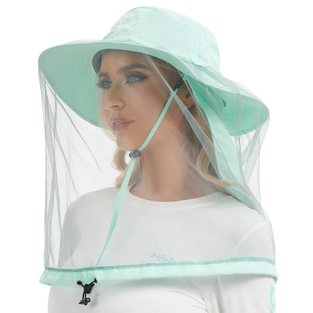 Bassdash Cappello da Sole antizanzare UPF 50+ con Rete Nascosta per la Testa e Aletta per Il Collo per Uomini Donne Pesca all'aperto Escursionismo Campeggio