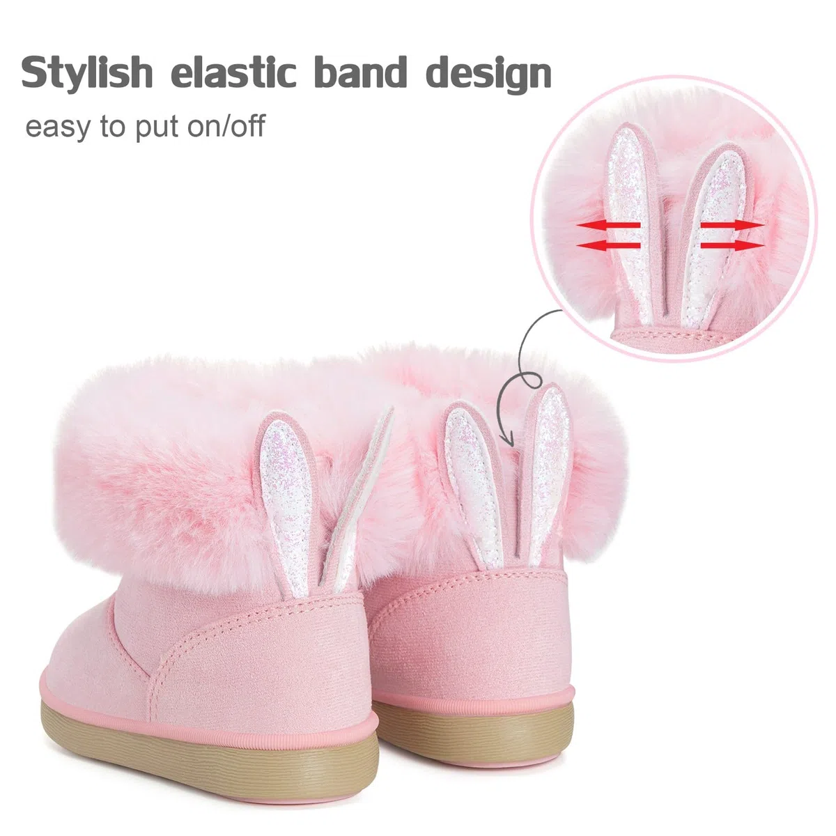 KVbabby Stivali Bambine Stivaletti da Neve Ragazze Caldo Fodera Bambini Stivali da Neve Scarpe da Invernali Antiscivolo Boots All'aperto