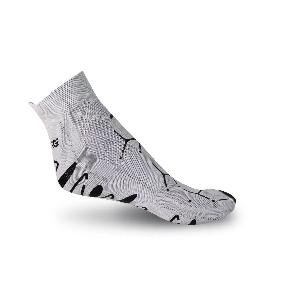 R-EVENGE Calzari tecnici Yoga in cotone biologico, antiscivolo con grip perfetto su superfici asciutte. Filato in rame antibatterico, termoregolante. Modello 1 Finger. Ideale per palestra.