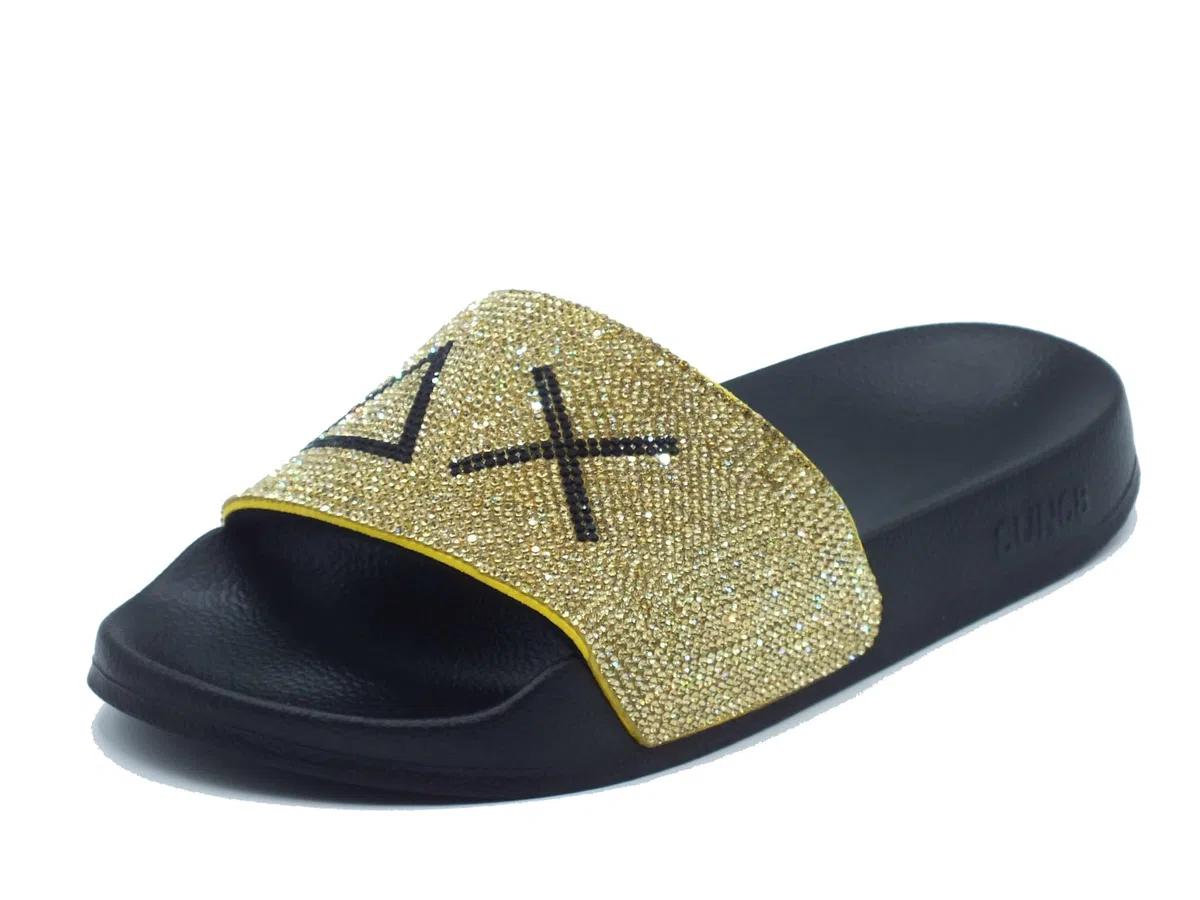SUN68 Slippers strass beach donna 1143 nero/oro DS26SU26 X36211