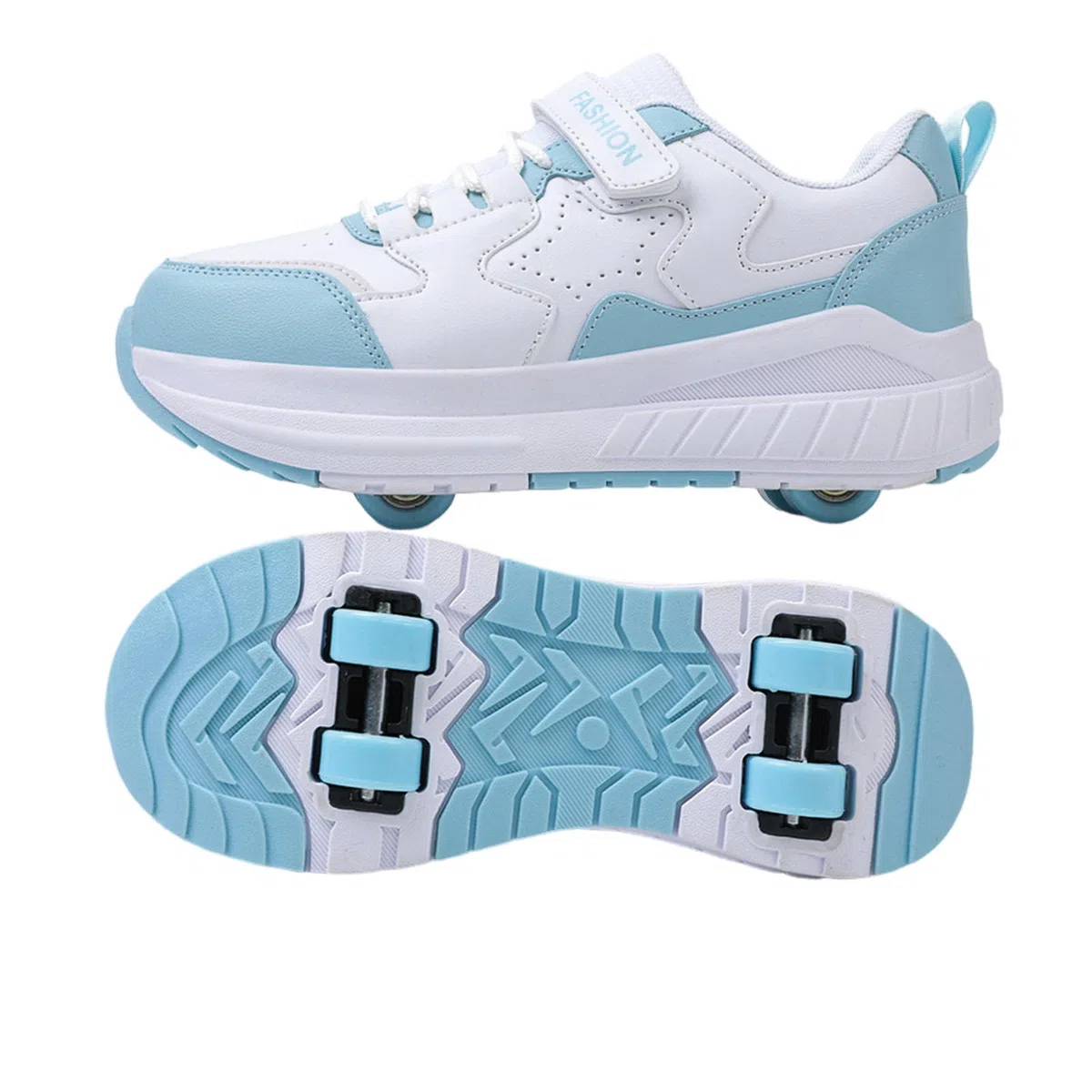ENEN Scarpe con Rotelle Bambina, All'aperto Strada Sportive Scarpe da Skateboard, 4 Ruote Ruote Skateboard Sneakers Outdoor Gioco Multisport Scarpe da Ginnastica da Pattini per Ragazzi