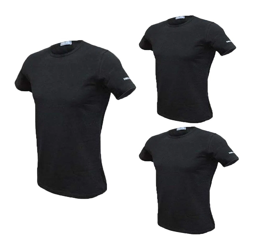 Enrico Coveri 3 t-Shirt Uomo Mezza Manica Girocollo Cotone bielatico Art ET1000