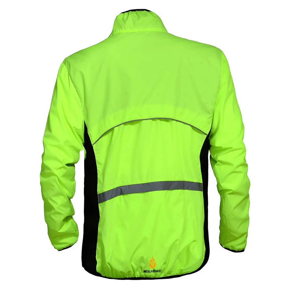 Wosawe, Giacca impermeabile da ciclismo unisex, traspirante, in jersey a maniche lunghe, per mountain bike e ciclismo, per tutte le stagioni
