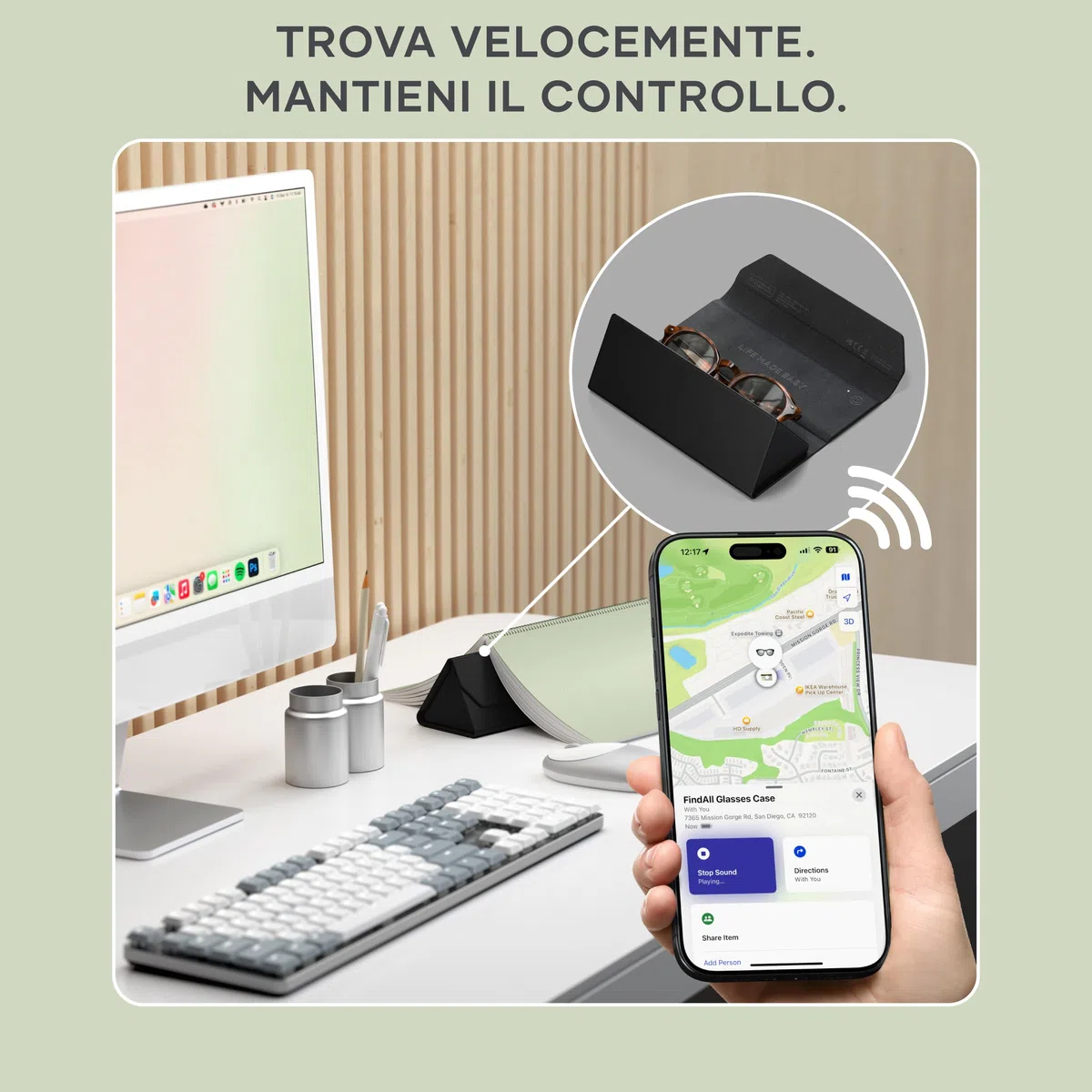 Satechi FindAll Custodia Intelligente per Occhiali