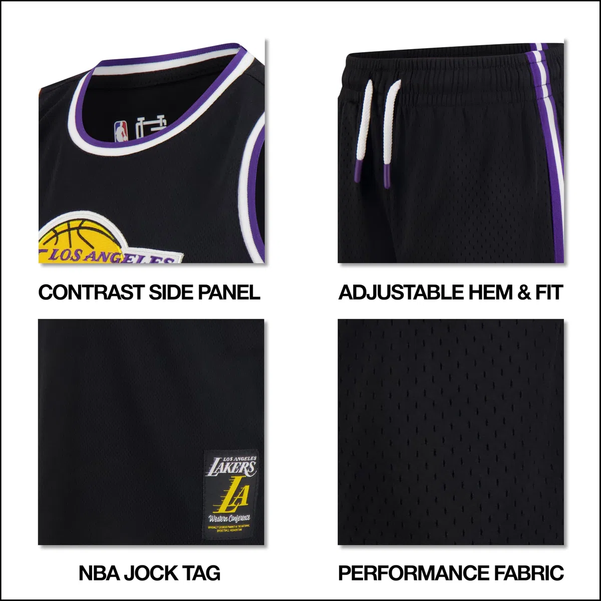 Ultra Game NBA, Canottiera Ufficiale e Pantaloncini, 2 Pezzi, da Bambino