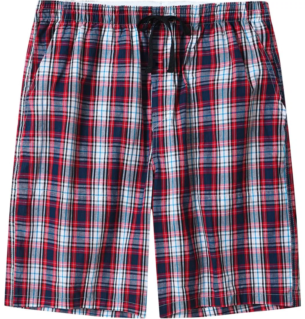 MoFiz Pantaloni Corti Pigiama Bambino Ragazzo Cotone Pantaloncini Shorts a Quadretti con Tasche 7-15 Anni