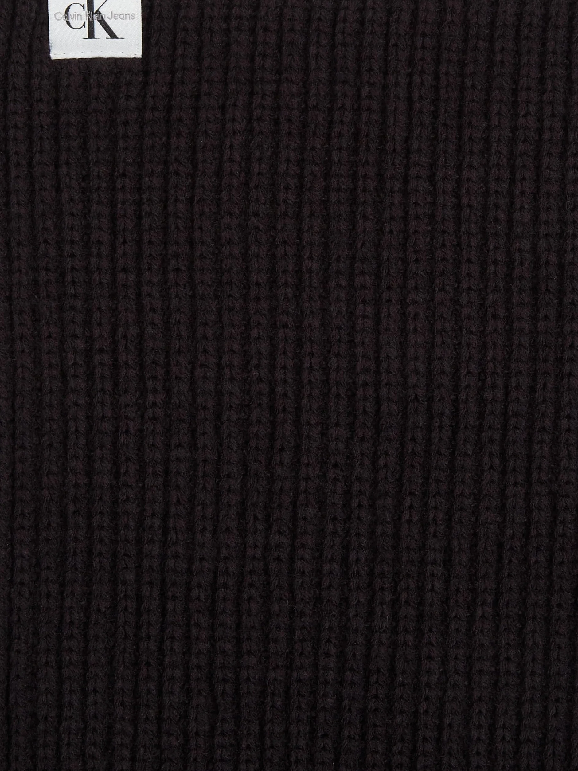 Calvin Klein Sciarpa unisex Monogramma a costine IU0IU00446 di peso medio, nero (Ck Black), taglia unica, NERO (Ck Black), Taglia unica