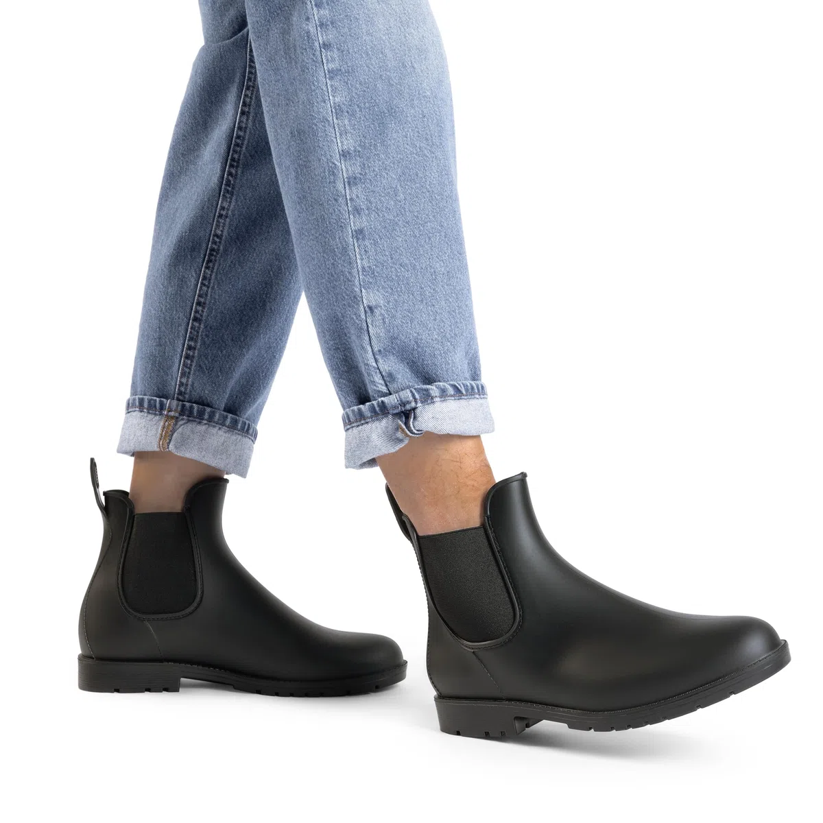DREAM PAIRS Stivali da Pioggia Uomo Chelsea Wellington Rain Boots Impermeabili Stivaletti Elastico Outdoor Ankle Boot
