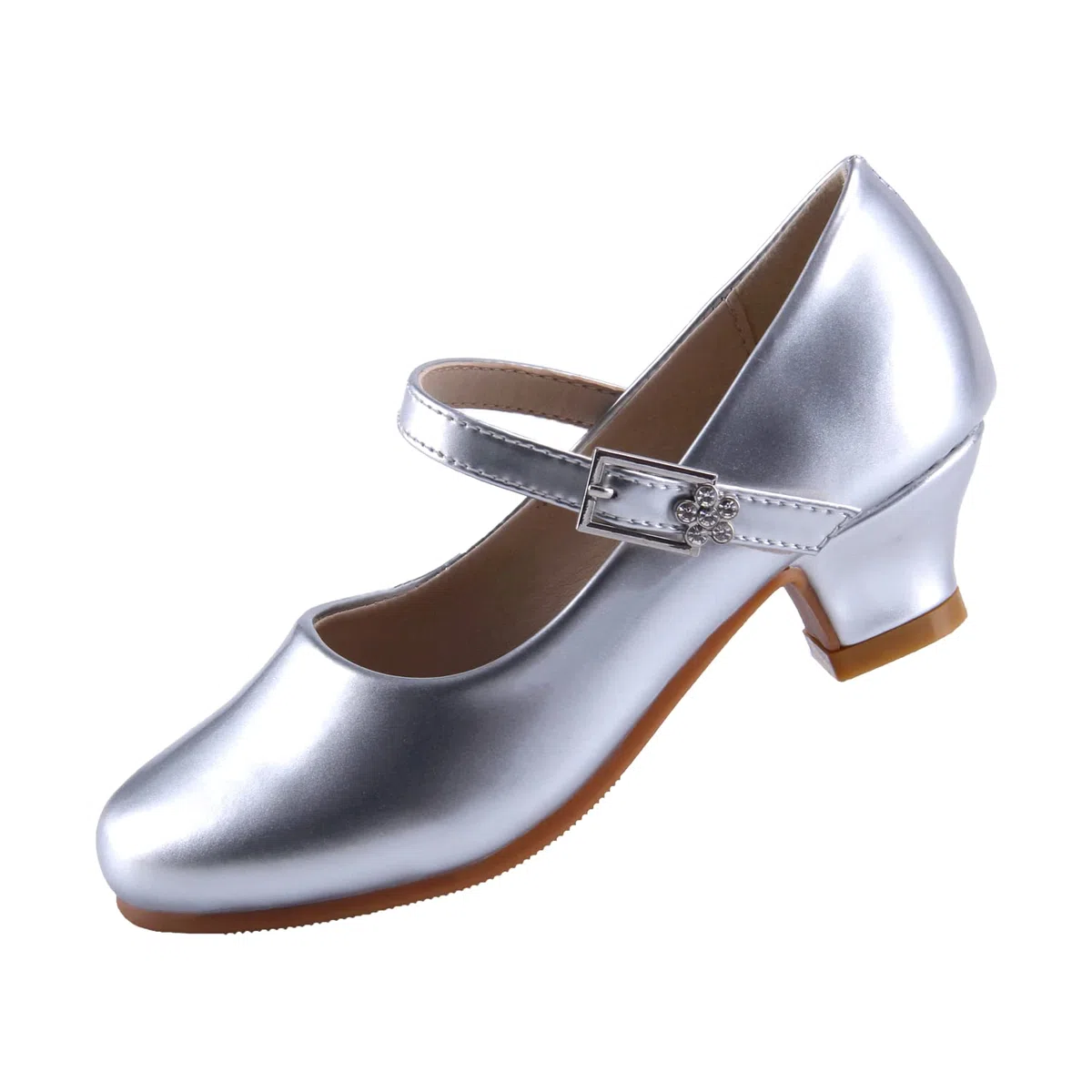 Princess Shoes Girls' Mary Jane Shoes - High Heel Girls Party Shoes - Wedding Party Girls Communion Shoes Ides Flower Girl Shoes - Versatile Flat Shoes