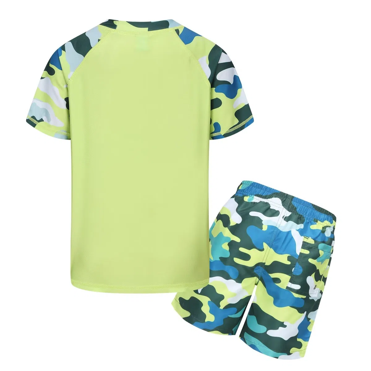 Costume da bagno a maniche corte per bambini, costume da bagno in due pezzi, asciugatura rapida 98-170