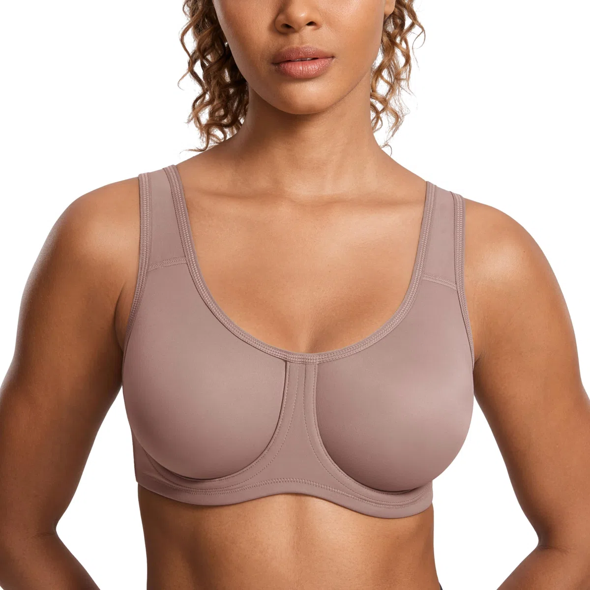 SYROKAN Donna Reggiseno Sportivo con Ferretto Modellato per Seni Generosi