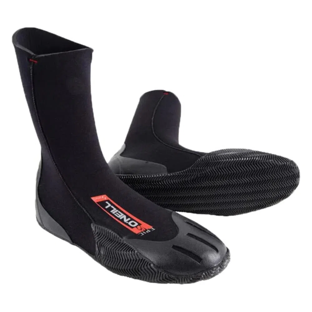 ONeill Stivaletti Epic 3mm Round Toe Wetsuit - Nero - Leggero - Unisex - Doppio Strato di Schiuma fluida Leggera