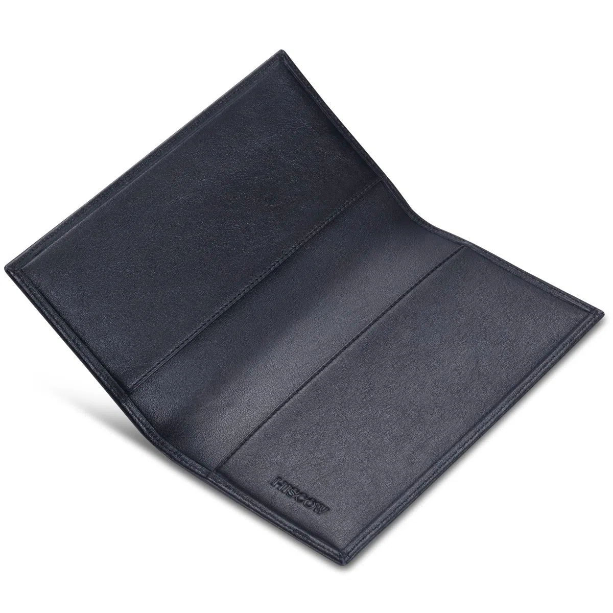 HISCOW - Copertina minimalista per libretto degli assegni, in pelle pieno fiore